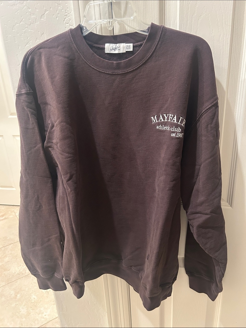 Mayfair Athletic Club Women's Dark Brown Crewneck Sweatshirt